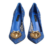 Dolce & Gabbana Décolleté DEVOTION in Pizzo Taormina Blu
