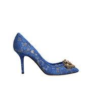 Dolce & Gabbana Décolleté DEVOTION in Pizzo Taormina Blu