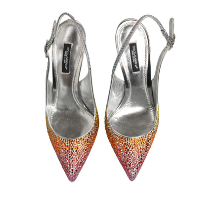 Dolce & Gabbana Décolleté Slingback con Paillettes Multicolore