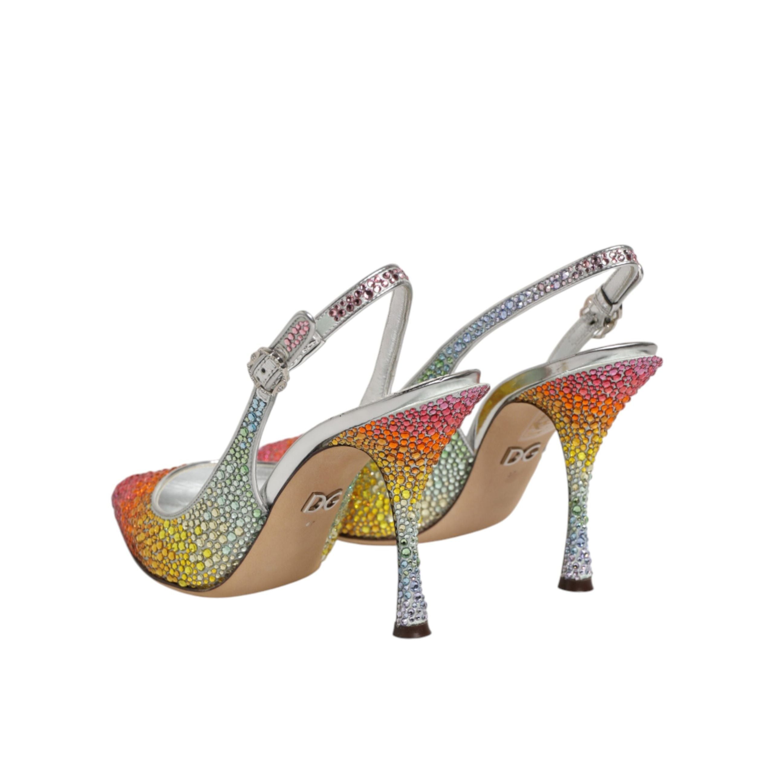 Dolce & Gabbana Décolleté Slingback con Paillettes Multicolore