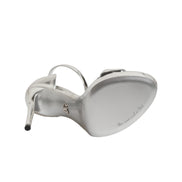 Dolce & Gabbana Silver Keira Leather Platform Sandals