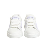 Dolce & Gabbana White Mesh Inserts Low Top Sneakers