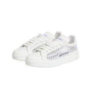 Dolce & Gabbana White Mesh Inserts Low Top Sneakers