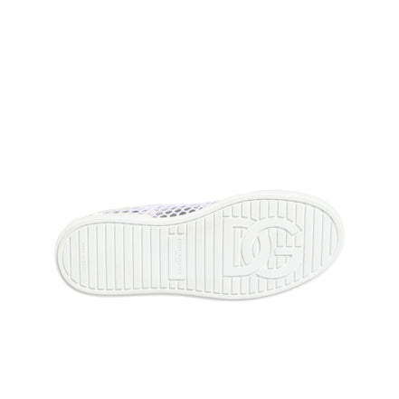 Dolce & Gabbana White Mesh Inserts Low Top Sneakers