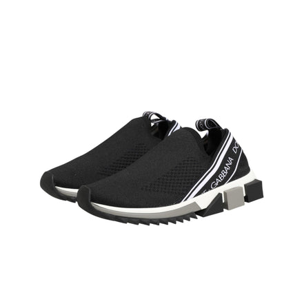 Dolce & Gabbana Black Slip On Sorrento Low Top Sneakers
