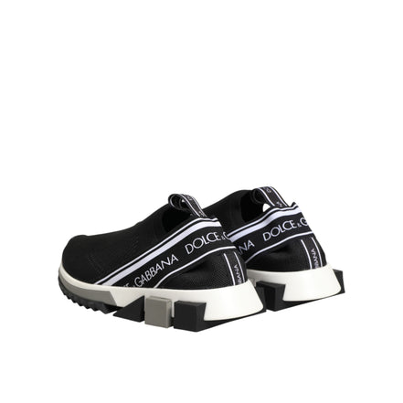Dolce & Gabbana Black Slip On Sorrento Low Top Sneakers