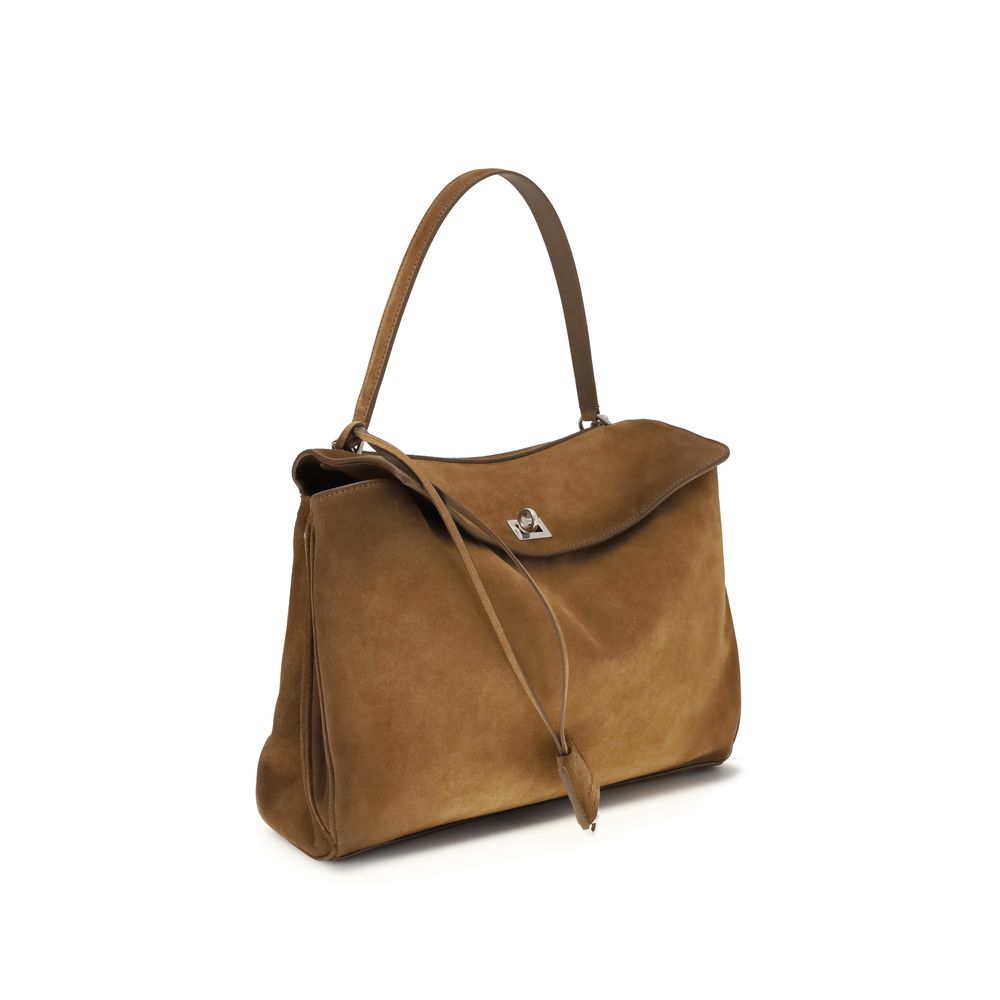 Sac à bandoulière Balenciaga en cuir de veau brun Bos Taurus