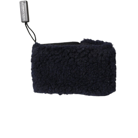 Dolce & Gabbana Black Wool Knitted Sweatbands Wristband