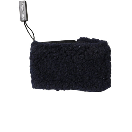 Dolce & Gabbana Black Wool Knitted Sweatbands Wristband