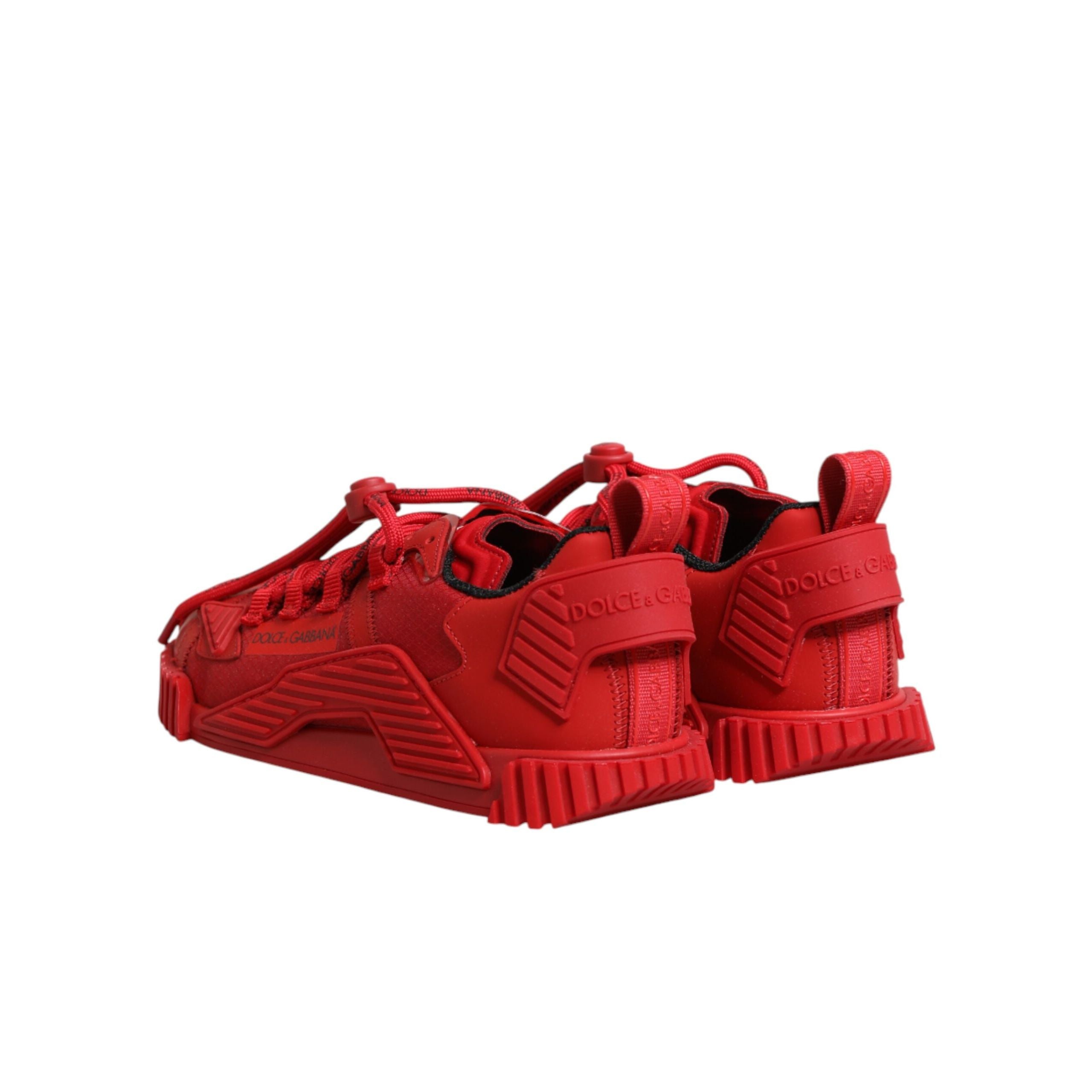 Dolce & Gabbana Red Logo Lace Low Top NS1 Sneakers