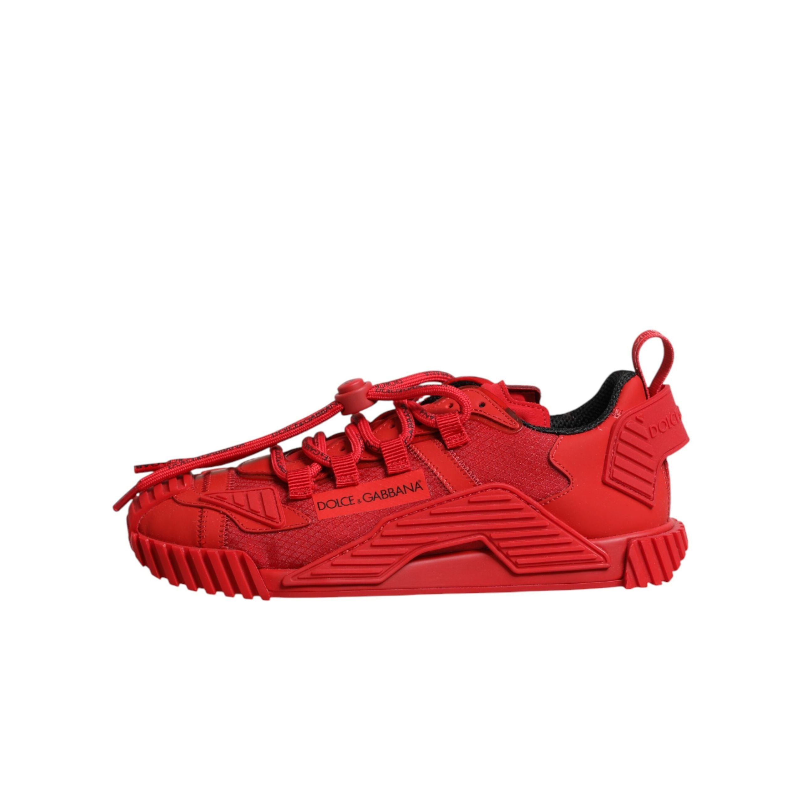 Dolce & Gabbana Red Logo Lace Low Top NS1 Sneakers