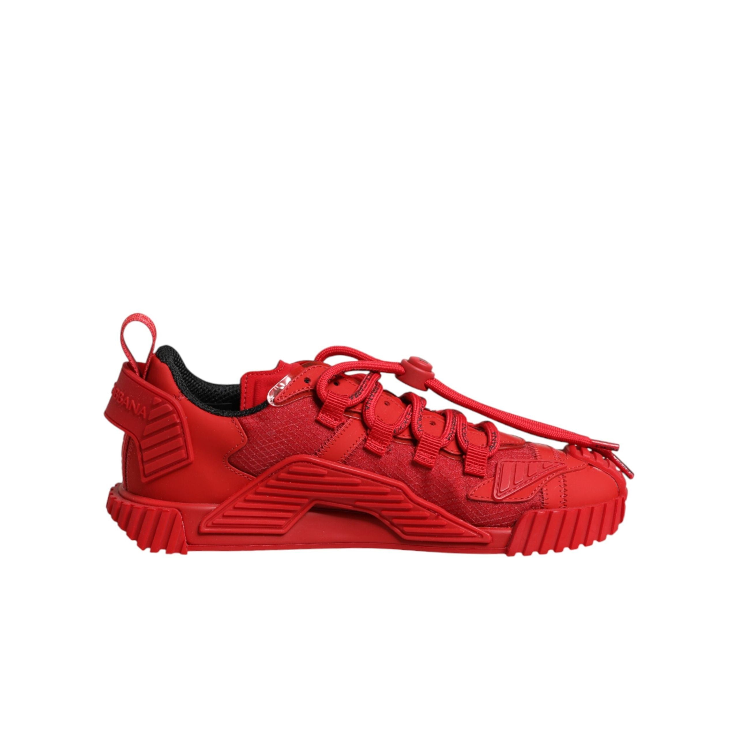 Dolce & Gabbana Red Logo Lace Low Top NS1 Sneakers