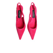 Dolce & Gabbana Scarpe Slingback Rosa in Camoscio con Tacco Alto