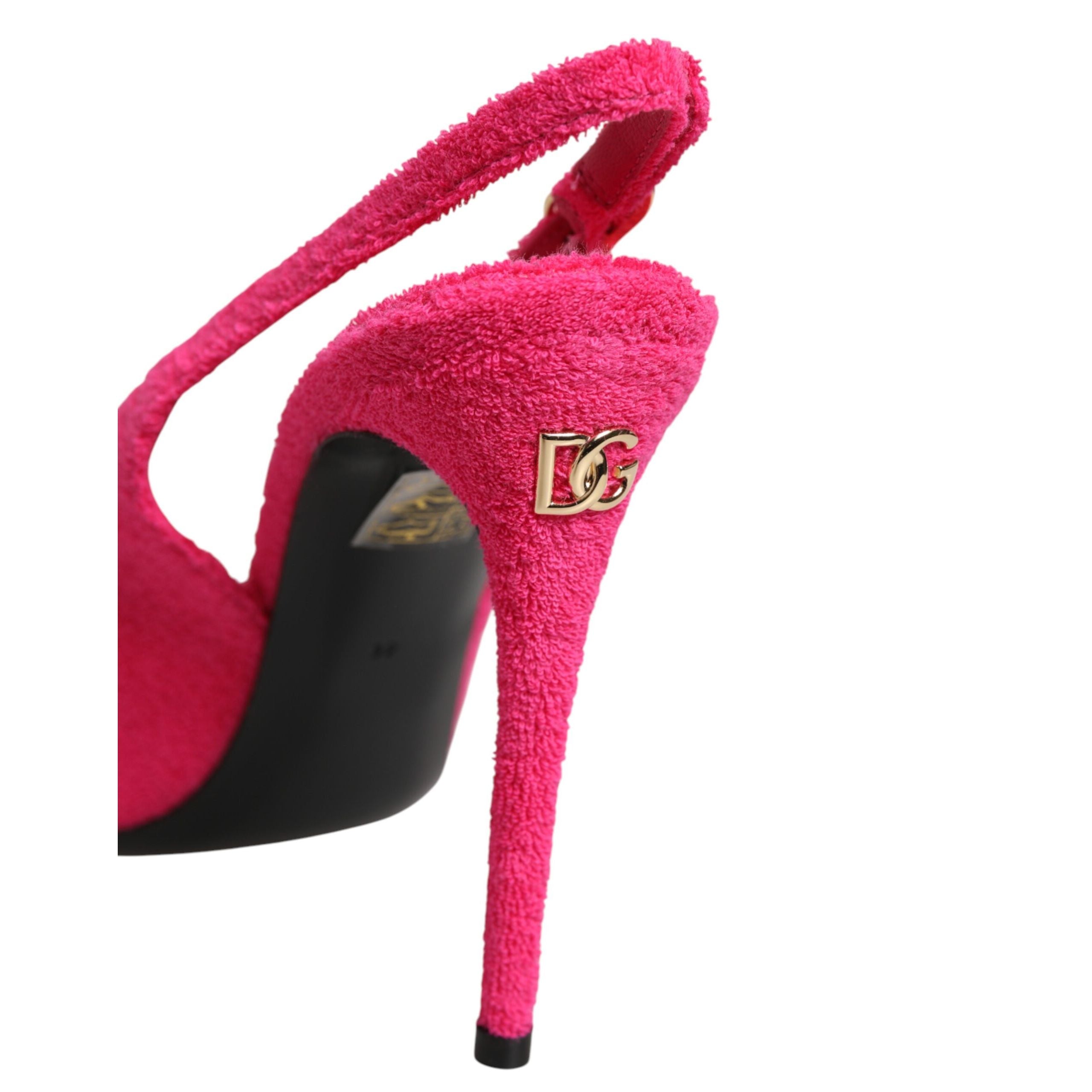 Dolce & Gabbana Scarpe Slingback Rosa in Camoscio con Tacco Alto