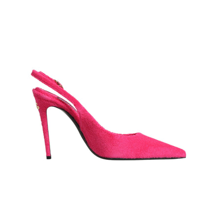 Dolce & Gabbana Scarpe Slingback Rosa in Camoscio con Tacco Alto
