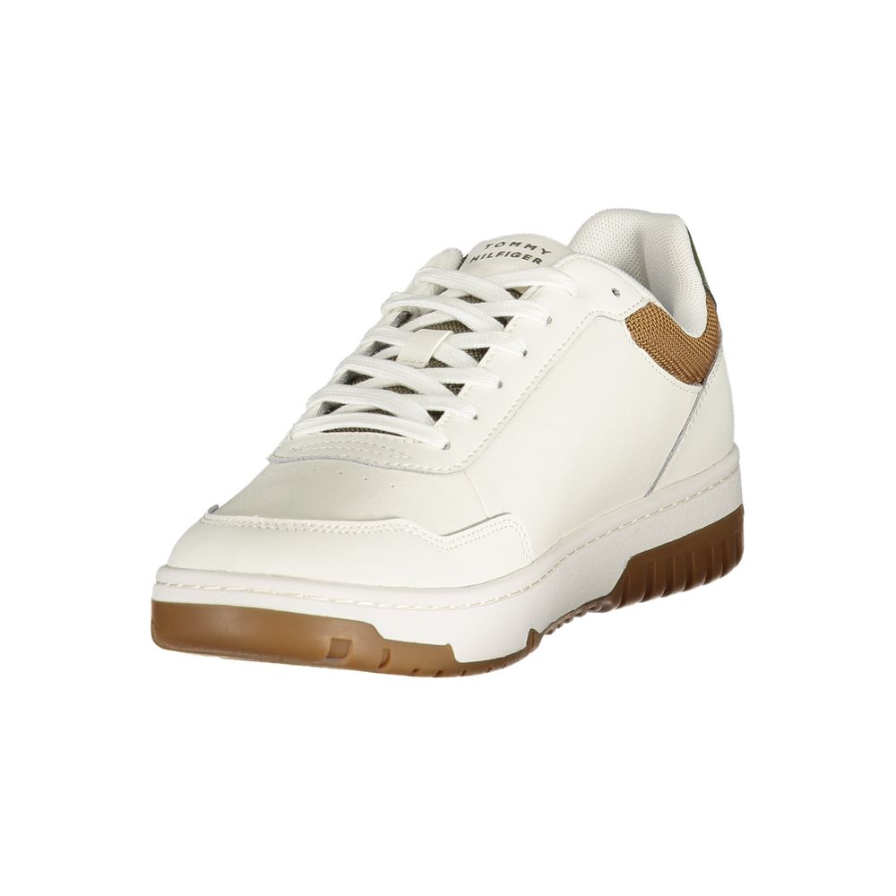Tommy Hilfiger Bianco Poliuretano Scarpa da Ginnastica Uomo