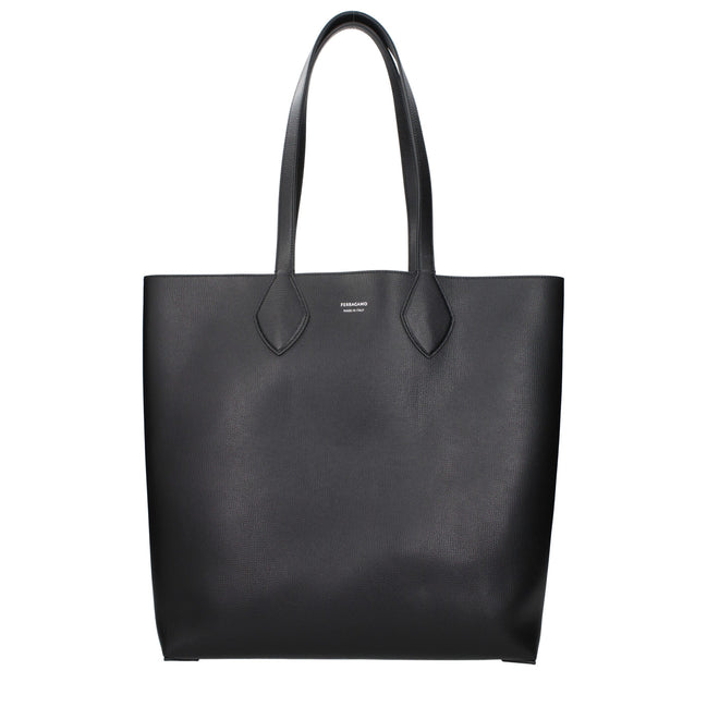 Ferragamo Black Leather Shoulder Bag