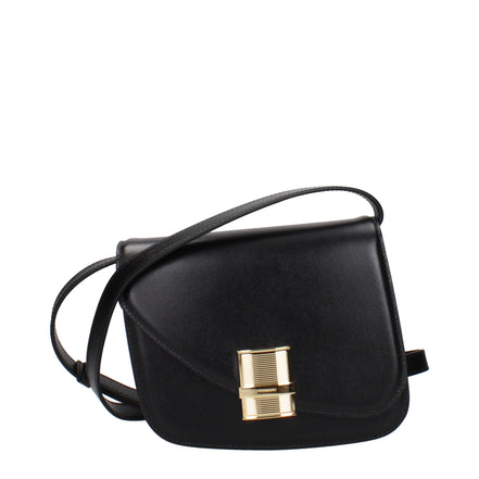 Ferragamo Black Leather Crossbody Bag