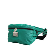 Borsello da uomo Dolce & Gabbana in nylon verde con logo placca e marsupio