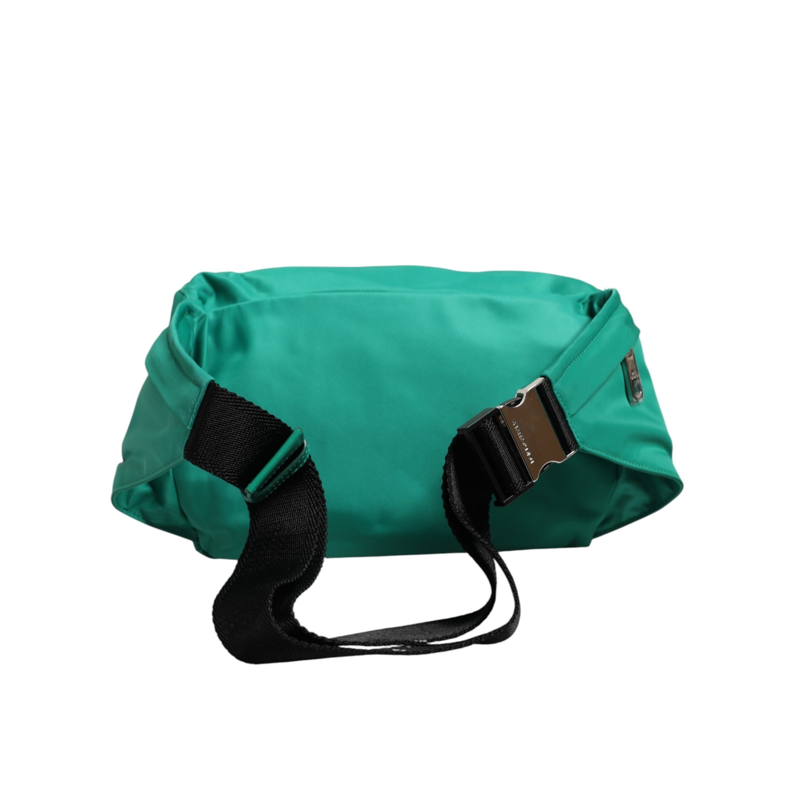 Borsello da uomo Dolce & Gabbana in nylon verde con logo placca e marsupio