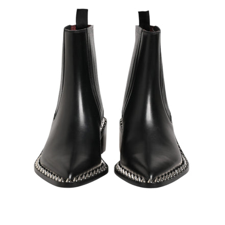 Chaussures Bottines Courtes Cheville Chelsea cloutées noires Dolce & Gabbana
