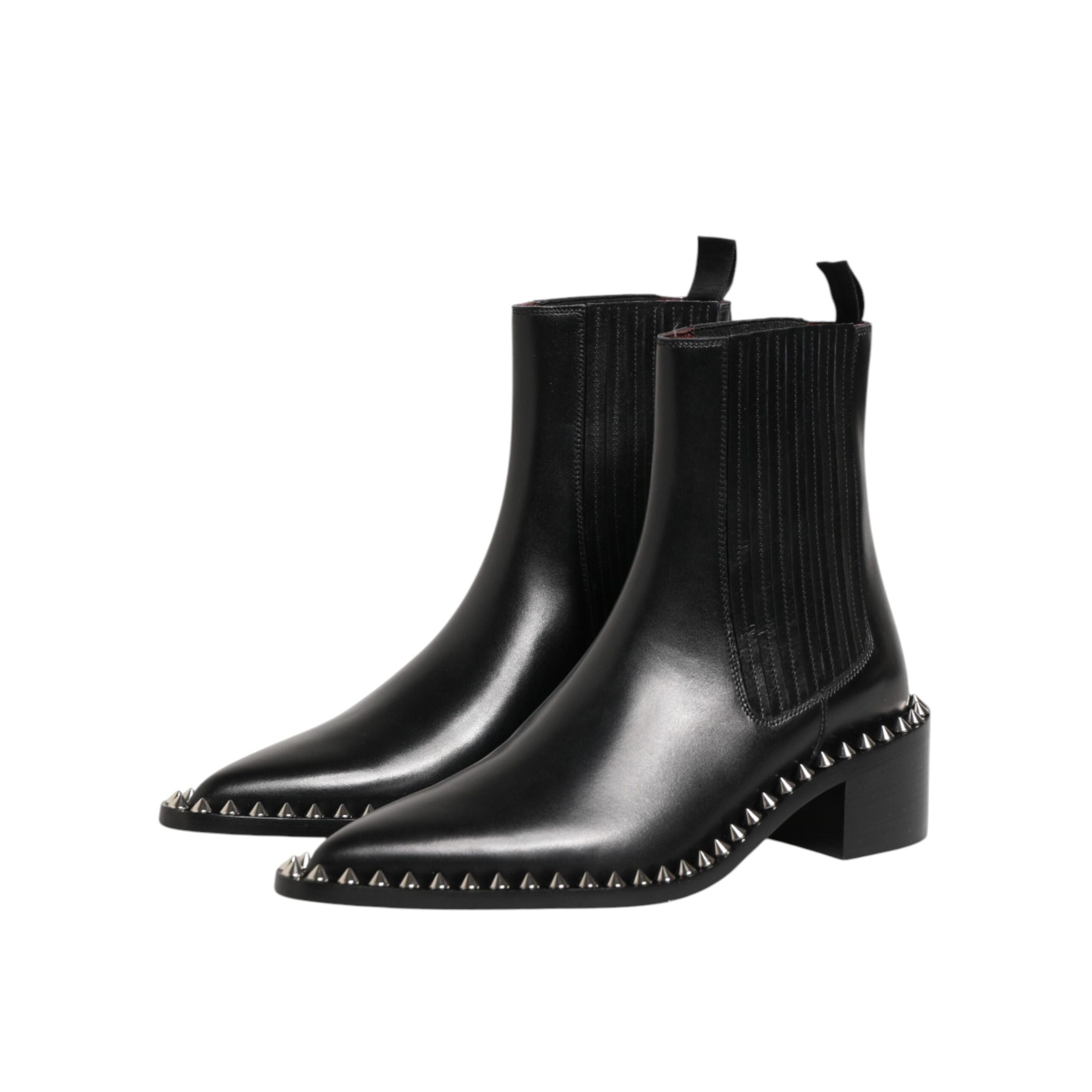 Chaussures Bottines Courtes Cheville Chelsea cloutées noires Dolce & Gabbana