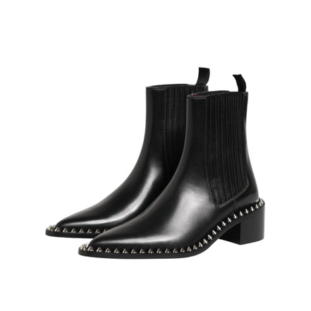 Chaussures Bottines Courtes Cheville Chelsea cloutées noires Dolce & Gabbana