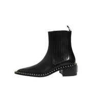 Chaussures Bottines Courtes Cheville Chelsea cloutées noires Dolce & Gabbana
