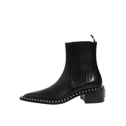 Chaussures Bottines Courtes Cheville Chelsea cloutées noires Dolce & Gabbana