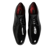 Chaussures habillées Richelieu en cuir de veau noir Dolce & Gabbana