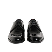 Chaussures habillées Richelieu en cuir de veau noir Dolce & Gabbana