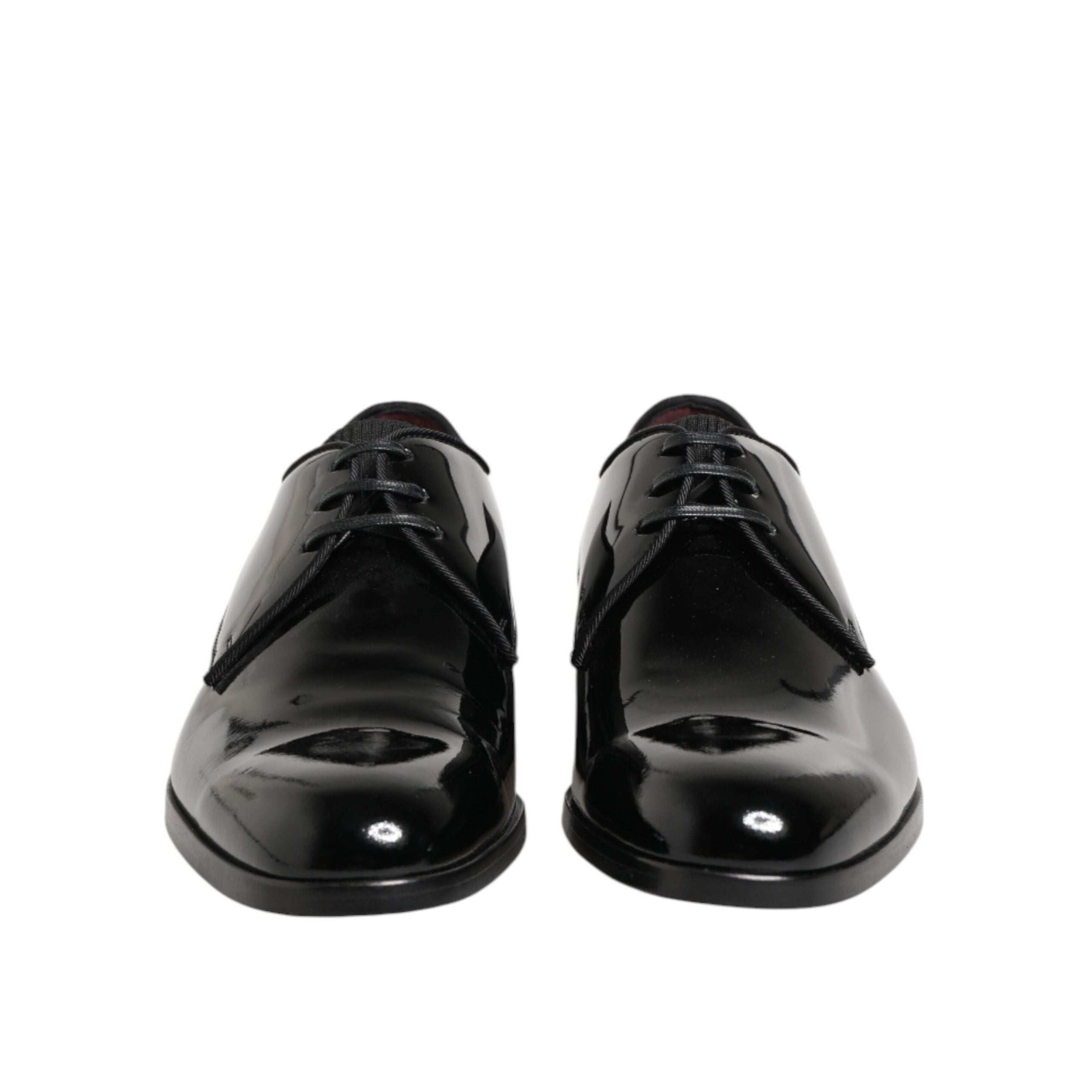 Chaussures habillées Richelieu en cuir de veau noir Dolce & Gabbana