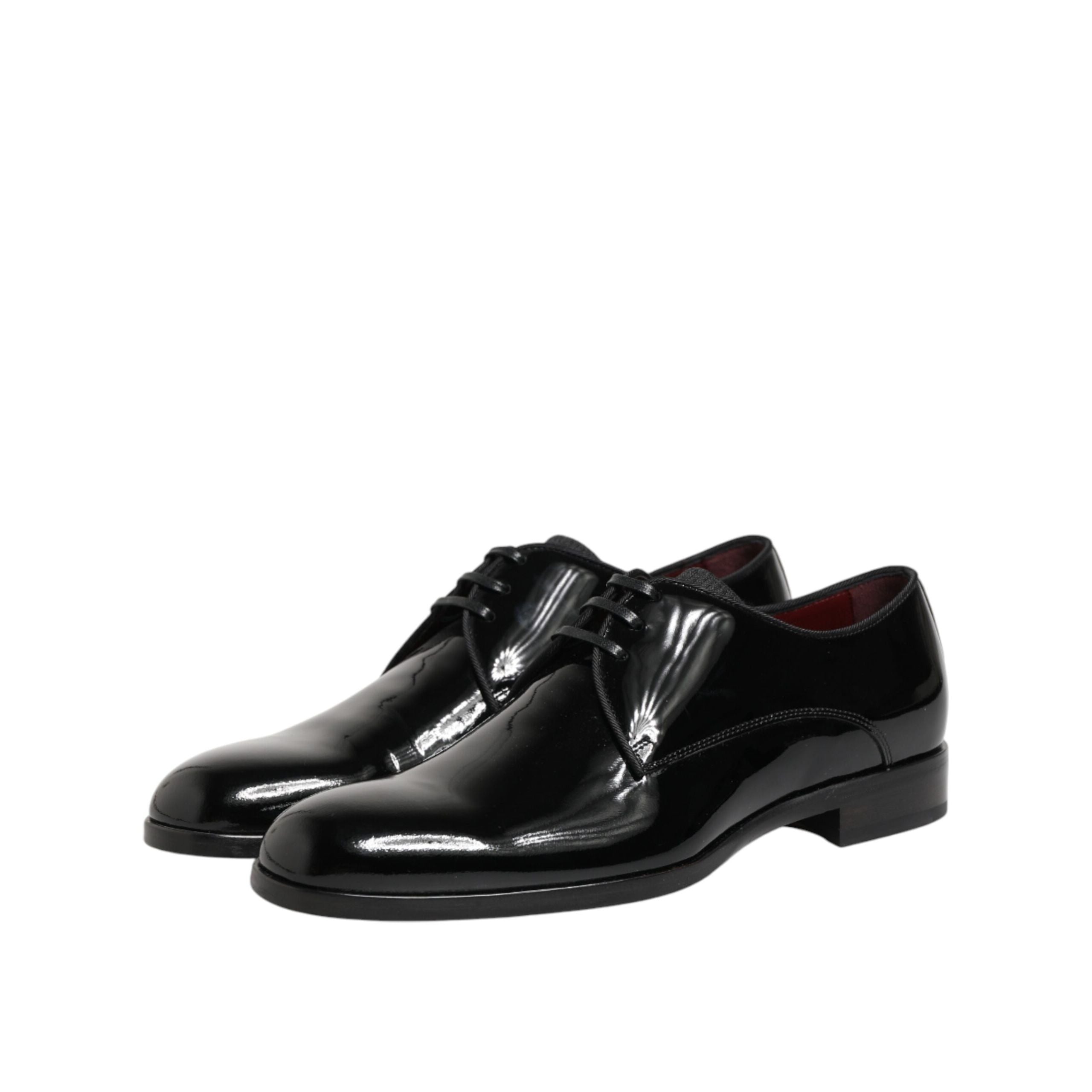 Chaussures habillées Richelieu en cuir de veau noir Dolce & Gabbana