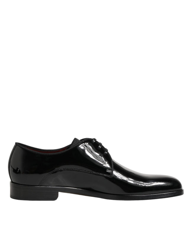 Dolce & Gabbana Black Leather Derby Shoes