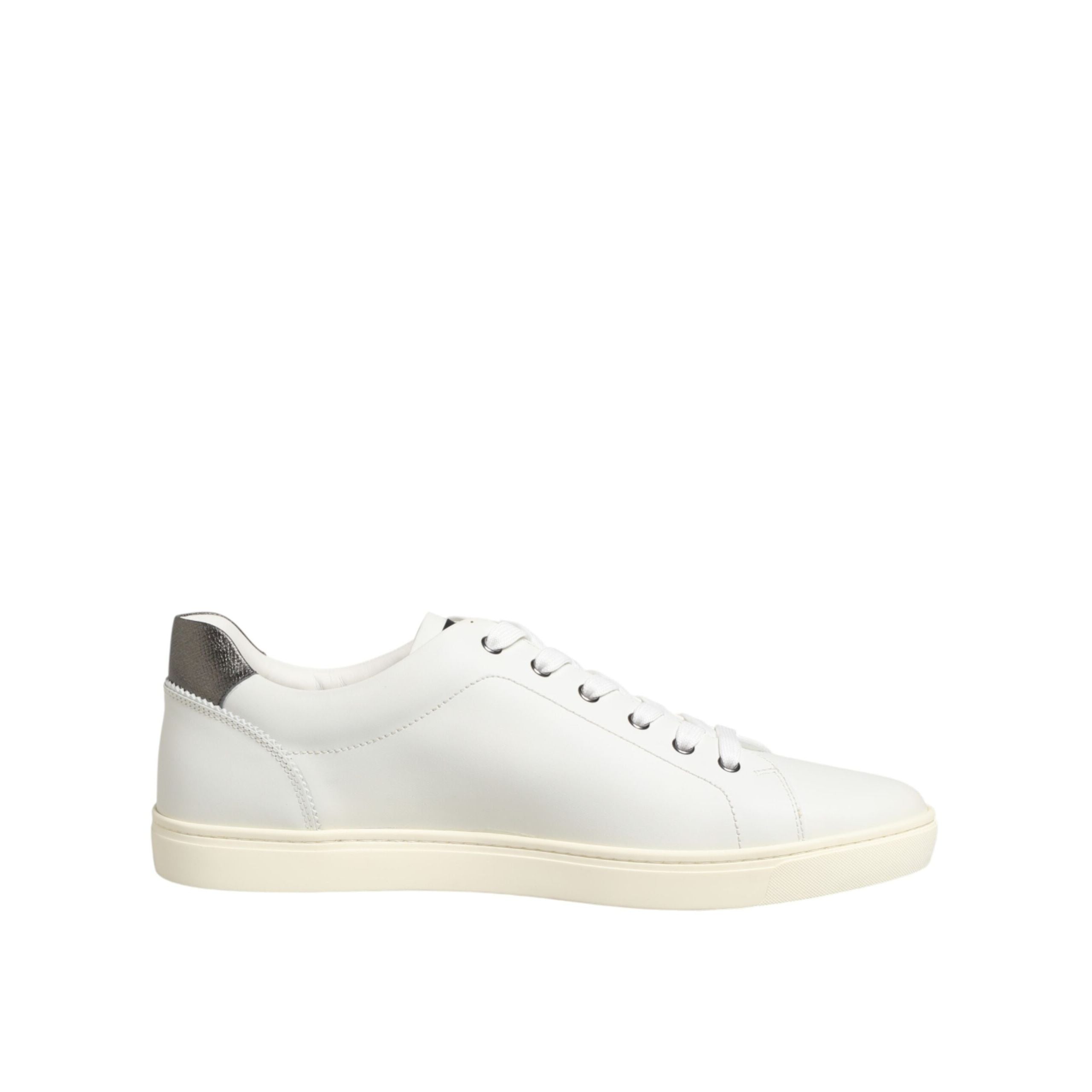 Dolce & Gabbana Scarpe da Ginnastica in Pelle Bianca con Cuori