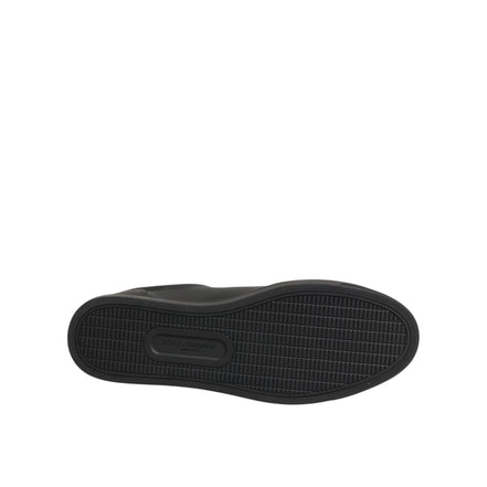 Chaussures baskets montantes en cuir noir ornées de cœur Dolce & Gabbana