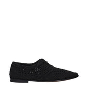 Dolce & Gabbana Black Fabric Oxfords And Derbies