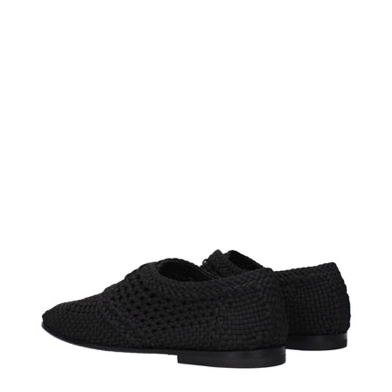 Dolce & Gabbana Black Fabric Oxfords And Derbies