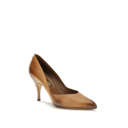 Escarpins Miu Miu en cuir beige à talons hauts