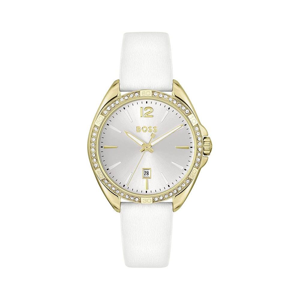 Montre habillée Hugo Boss en acier inoxydable blanc