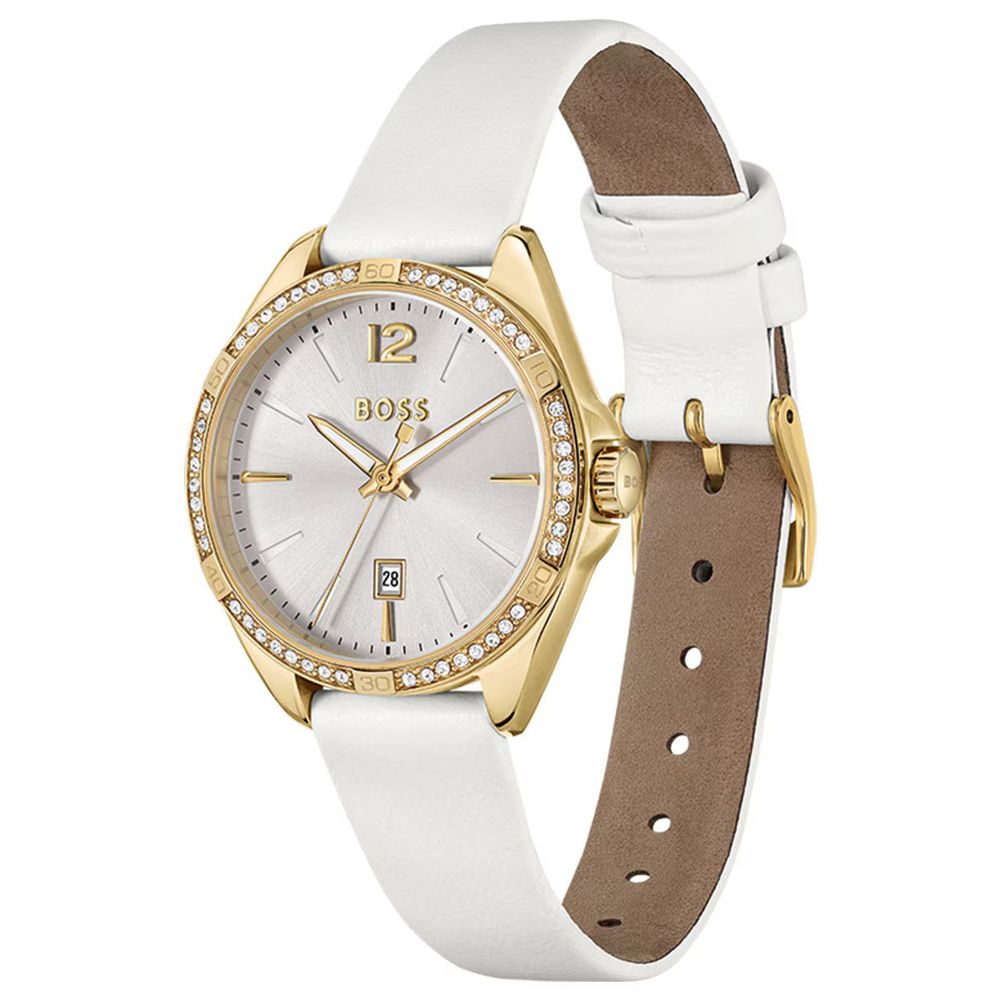 Montre habillée Hugo Boss en acier inoxydable blanc