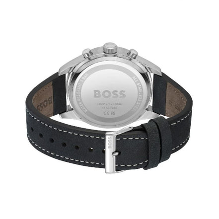 Orologio Hugo Boss in pelle nera