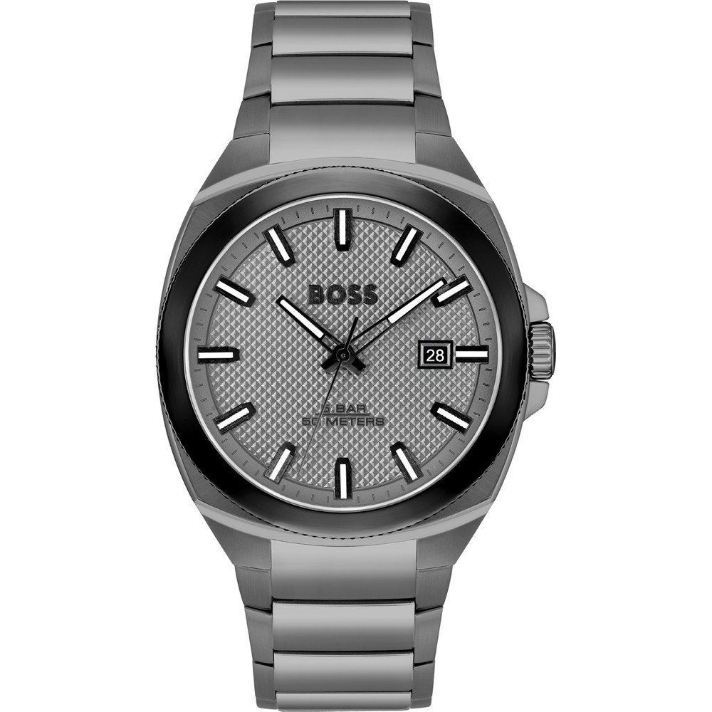 Montre de soirée Hugo Boss en acier inoxydable gris