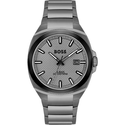 Orologio elegante Hugo Boss in acciaio inossidabile grigio