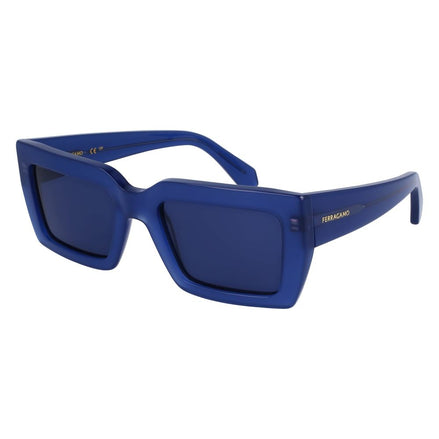 Lunettes de soleil Ferragamo en acétate bleu