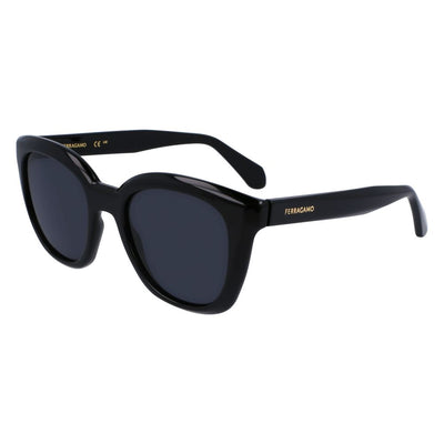 Lunettes de soleil injectées noires Ferragamo