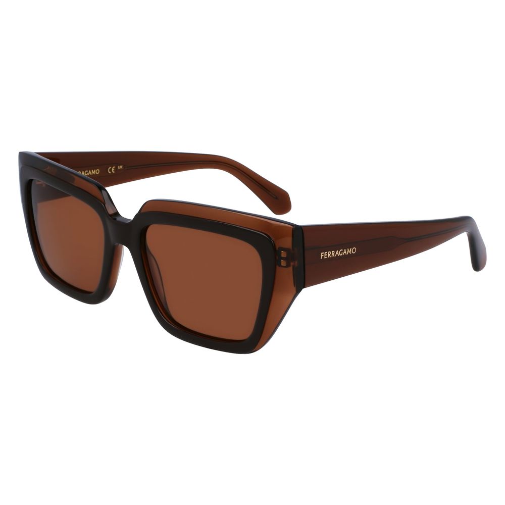 Occhiali da sole Ferragamo marrone in acetato