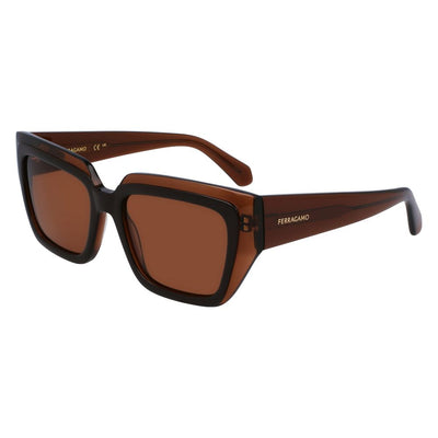 Lunettes de soleil Ferragamo en acétate marron