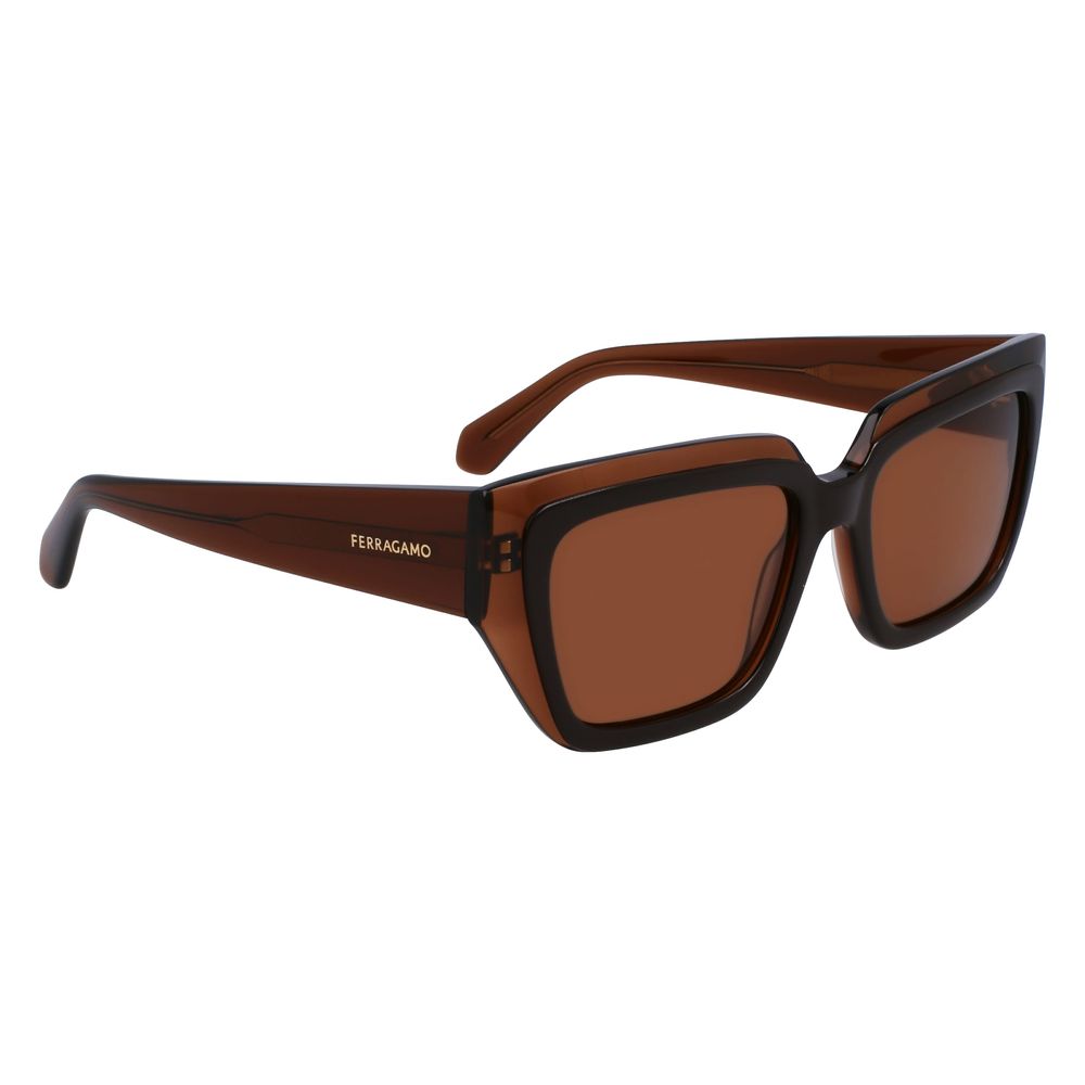 Occhiali da sole Ferragamo marrone in acetato