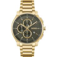 Montre de soirée Hugo Boss en acier inoxydable doré